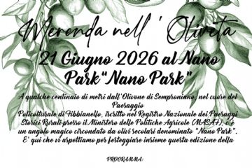 Evento "Merenda nell'Oliveta" - Domenica 21 Giugno 2026 